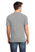 District DT6500 Mens Very Important Short Sleeve V-Neck T-Shirt Heather Light Grey Model Back