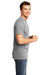 District DT6500 Mens Very Important Short Sleeve V-Neck T-Shirt Heather Light Grey Model Side