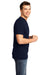 District DT6500 Mens Very Important Short Sleeve V-Neck T-Shirt New Navy Blue Model Side