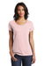 District DT6503 Womens Very Important Short Sleeve V-Neck T-Shirt Dusty Lavender Model Front