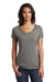 District DT6503 Womens Very Important Short Sleeve V-Neck T-Shirt Grey Frost Model Front