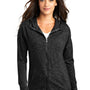 District Womens Medal Full Zip Hooded Sweatshirt Hoodie w/ Pockets - Black