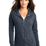 District Womens Medal Full Zip Hooded Sweatshirt Hoodie w/ Pockets - New Navy Blue