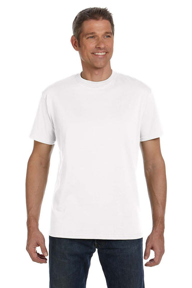 Econscious EC1000 Mens Short Sleeve Crewneck T-Shirt White Model Front