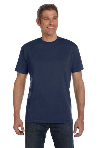 Econscious EC1000 Mens Short Sleeve Crewneck T-Shirt Pacific Blue Model Front