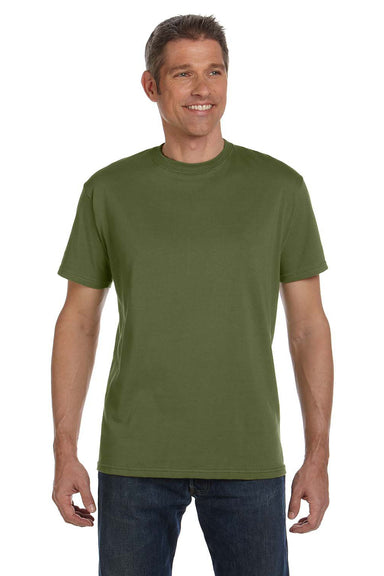 Econscious EC1000 Mens Short Sleeve Crewneck T-Shirt Olive Green Model Front