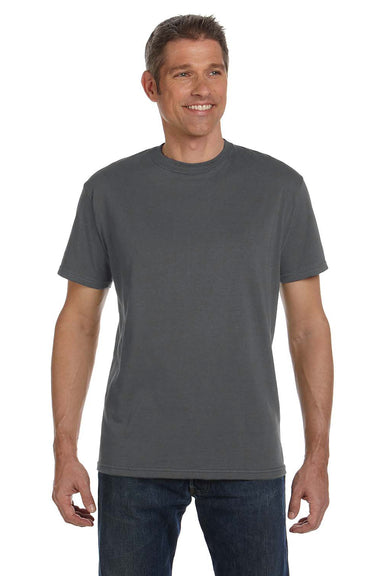 Econscious EC1000 Mens Short Sleeve Crewneck T-Shirt Charcoal Grey Model Front