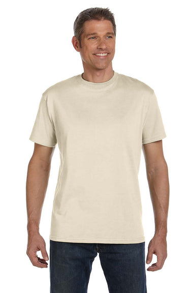 Econscious EC1000 Mens Short Sleeve Crewneck T-Shirt Natural Model Front