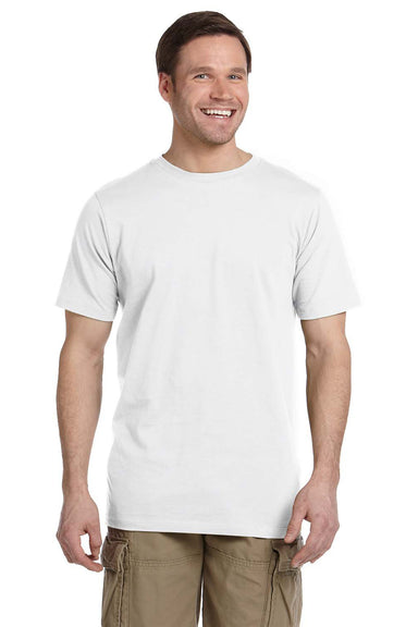 Econscious EC1075 Mens Short Sleeve Crewneck T-Shirt White Model Front