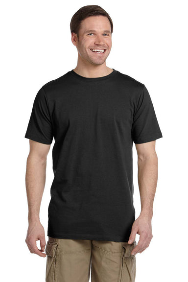 Econscious EC1075 Mens Short Sleeve Crewneck T-Shirt Black Model Front