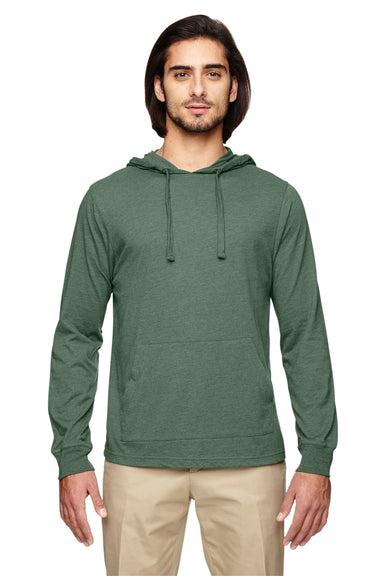 Econscious EC1085 Mens Eco Jersey Hooded T-SHirt Hoodie Asparagus Green Model Front