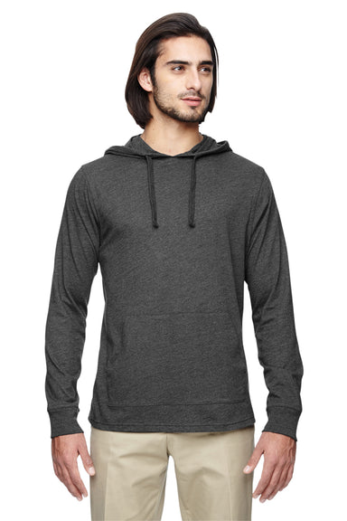 Econscious EC1085 Mens Eco Jersey Hooded T-SHirt Hoodie Charcoal Grey Model Front