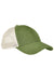 Econscious EC7093 Mens Washed Hemp Blend Snapback Trucker Hat Olive Green/Oyster Flat Front