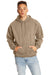 Hanes F170 Mens Ultimate Cotton PrintPro XP Pill Resistant Hooded Sweatshirt Hoodie w/ Pouch Pocket Pebble Model Front