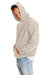 Hanes F170 Mens Ultimate Cotton PrintPro XP Pill Resistant Hooded Sweatshirt Hoodie w/ Pouch Pocket Sand Model Side