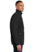 Port Authority F222 Mens Full Zip Fleece Jacket Black Model Side