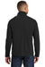 Port Authority F224 Mens Pill Resistant Microfleece 1/4 Zip Sweatshirt Black Model Back