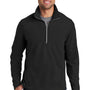 Port Authority Mens Pill Resistant Microfleece 1/4 Zip Sweatshirt - Black