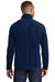 Port Authority F224 Mens Pill Resistant Microfleece 1/4 Zip Sweatshirt True Navy Blue Model Back