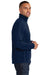 Port Authority F224 Mens Pill Resistant Microfleece 1/4 Zip Sweatshirt True Navy Blue Model Side