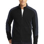 Port Authority Mens Full Zip Microfleece Jacket - Black/Battleship Grey