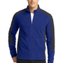 Port Authority Mens Full Zip Microfleece Jacket - Patriot Blue/Battleship Grey