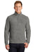 Port Authority F234 Mens Heather Pill Resistant Microfleece 1/4 Zip Sweatshirt Heather Pearl Grey Model Front