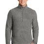 Port Authority Mens Heather Pill Resistant Microfleece 1/4 Zip Sweatshirt - Heather Pearl Grey