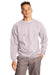 Hanes F260 Mens Ultimate Cotton PrintPro XP Pill Resistant Crewneck Sweatshirt Pale Pink Model Front