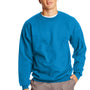 Hanes Mens Ultimate Cotton PrintPro XP Pill Resistant Crewneck Sweatshirt - Teal Blue