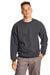 Hanes F260 Mens Ultimate Cotton PrintPro XP Pill Resistant Crewneck Sweatshirt Smoke Grey Model Front