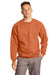 Hanes F260 Mens Ultimate Cotton PrintPro XP Pill Resistant Crewneck Sweatshirt Pumpkin Orange Model Front