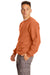 Hanes F260 Mens Ultimate Cotton PrintPro XP Pill Resistant Crewneck Sweatshirt Pumpkin Orange Model Side