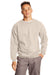 Hanes F260 Mens Ultimate Cotton PrintPro XP Pill Resistant Crewneck Sweatshirt Sand Model Front