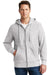 Sport-Tek F282 Mens Fleece Full Zip Hooded Sweatshirt Hoodie Heather Grey Model Front