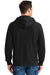 Sport-Tek F282 Mens Fleece Full Zip Hooded Sweatshirt Hoodie Black Model Back