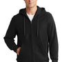 Sport-Tek Mens Fleece Full Zip Hooded Sweatshirt Hoodie - Black