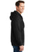 Sport-Tek F282 Mens Fleece Full Zip Hooded Sweatshirt Hoodie Black Model Side