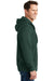 Sport-Tek F282 Mens Fleece Full Zip Hooded Sweatshirt Hoodie Dark Green Model Side