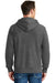 Sport-Tek F282 Mens Fleece Full Zip Hooded Sweatshirt Hoodie Heather Graphite Grey Model Back