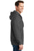 Sport-Tek F282 Mens Fleece Full Zip Hooded Sweatshirt Hoodie Heather Graphite Grey Model Side