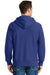 Sport-Tek F282 Mens Fleece Full Zip Hooded Sweatshirt Hoodie Royal Blue Model Back