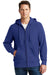 Sport-Tek F282 Mens Fleece Full Zip Hooded Sweatshirt Hoodie Royal Blue Model Front