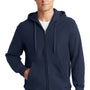 Sport-Tek Mens Fleece Full Zip Hooded Sweatshirt Hoodie - True Navy Blue