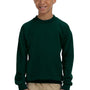 Gildan Youth Pill Resistant Fleece Crewneck Sweatshirt - Forest Green