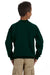 Gildan 18000B/G180B Youth Pill Resistant Fleece Crewneck Sweatshirt Forest Green Model Back