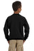 Gildan 18000B/G180B Youth Pill Resistant Fleece Crewneck Sweatshirt Black Model Back