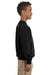 Gildan 18000B/G180B Youth Pill Resistant Fleece Crewneck Sweatshirt Black Model Side