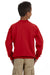 Gildan 18000B/G180B Youth Pill Resistant Fleece Crewneck Sweatshirt Red Model Back