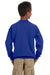 Gildan 18000B/G180B Youth Pill Resistant Fleece Crewneck Sweatshirt Royal Blue Model Back